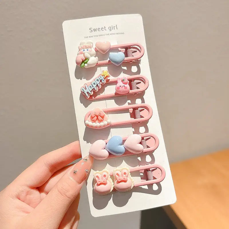 Cute Cartoon Hair Clips for Women & Kids Brown