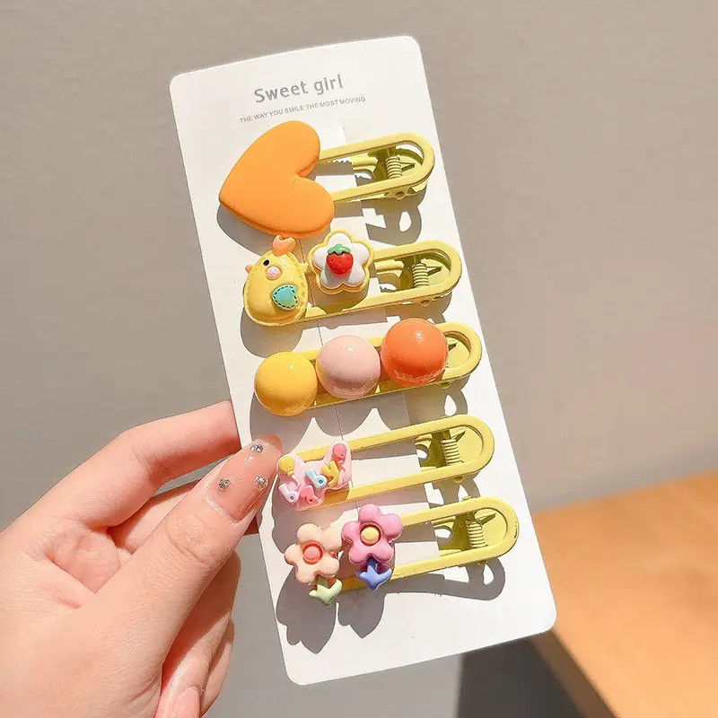 Cute Cartoon Hair Clips for Women & Kids Brown