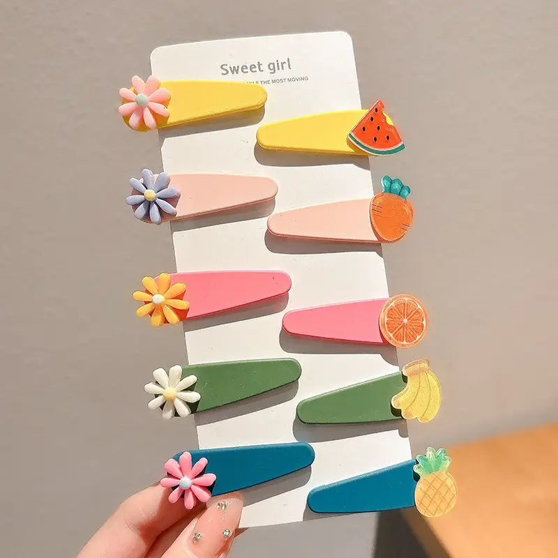 Cute Cartoon Hair Clips for Women & Kids Brown