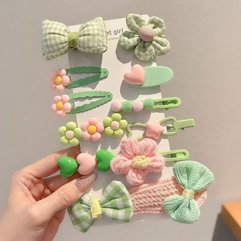 Cute Cartoon Hair Clips for Women & Kids Brown
