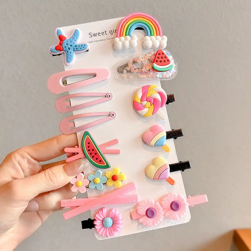 Cute Cartoon Hair Clips for Women & Kids Brown