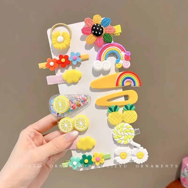 Cute Cartoon Hair Clips for Women & Kids Brown
