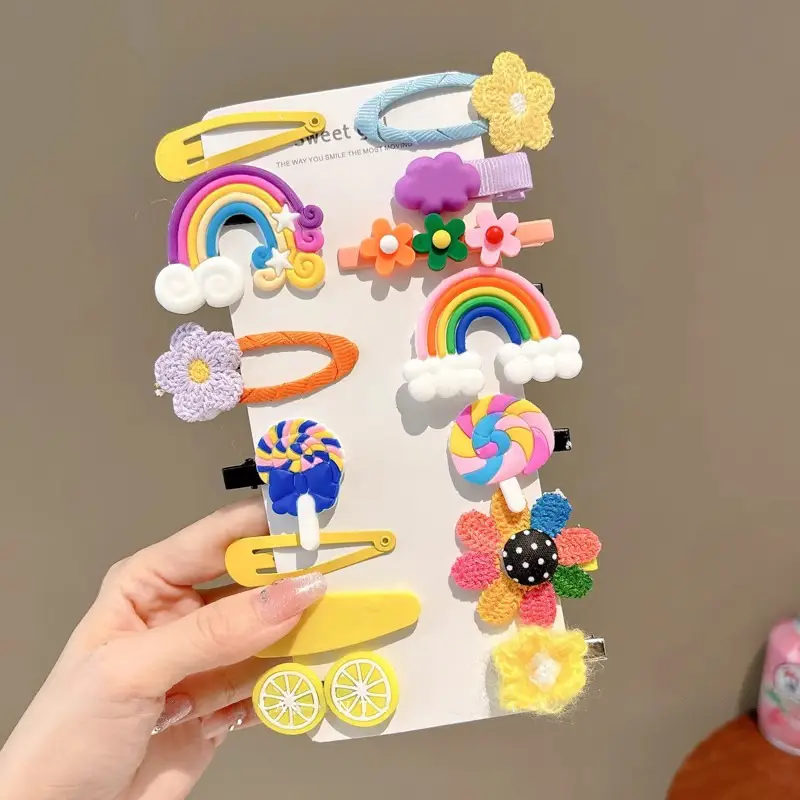 Cute Cartoon Hair Clips for Women & Kids Brown