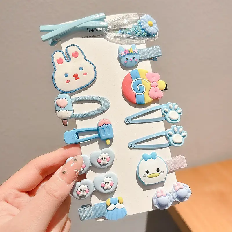 Cute Cartoon Hair Clips for Women & Kids Brown