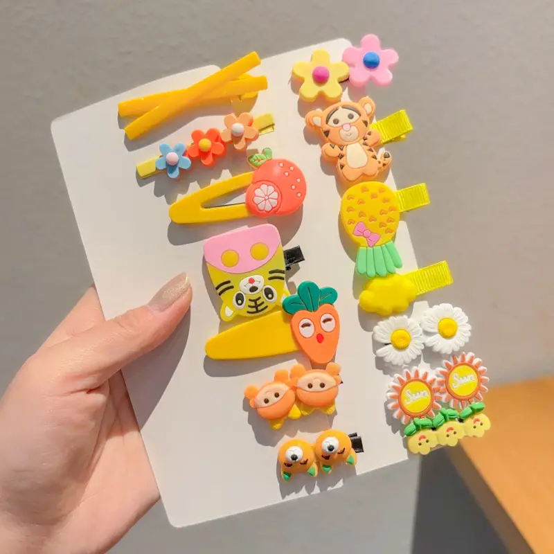 Cute Cartoon Hair Clips for Women & Kids Brown