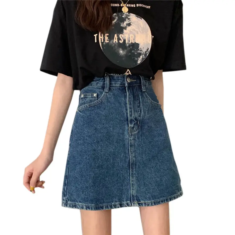Women High Waist Denim Skirt Set Summer New Style - Image 10