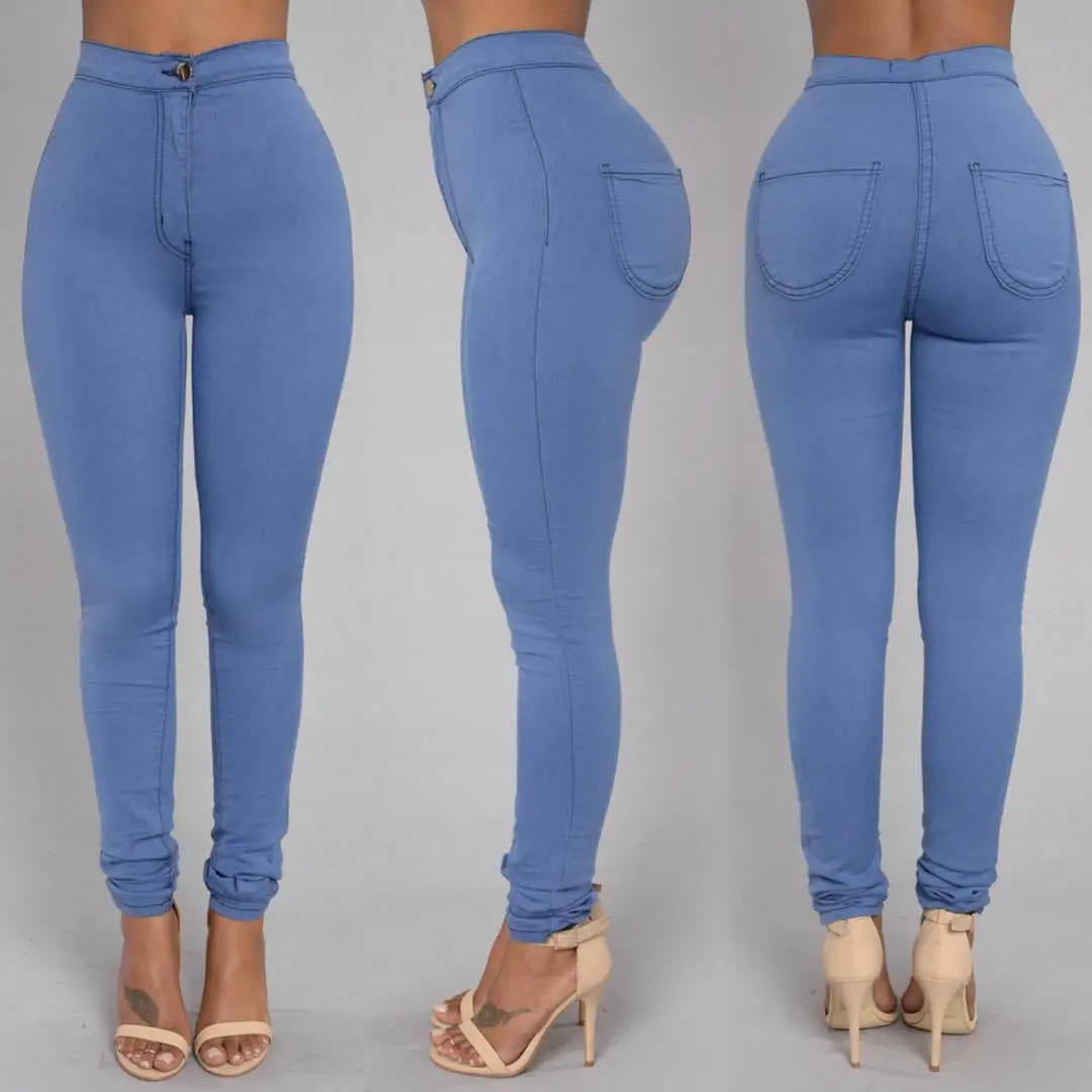 White Tight Slim Leggings High Waist 2021