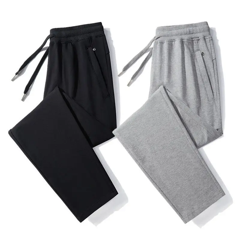 Men's 2025 Straight Leg Casual Pants Black Grey - Image 5