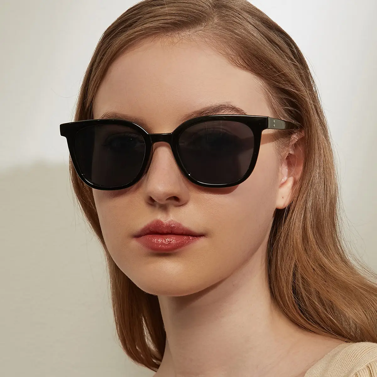 Square Korean Style Sunglasses Women Men Retro Pink Lens - Image 3