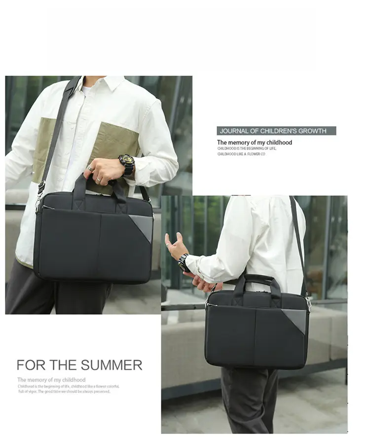 16 Inch Laptop Bag Men Black Nylon Shoulder Portable — feature 20
