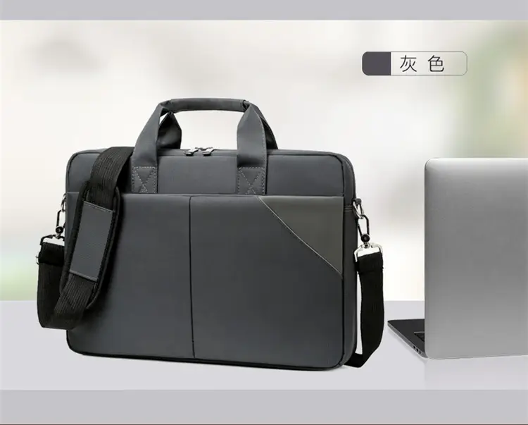 16 Inch Laptop Bag Men Black Nylon Shoulder Portable — feature 27