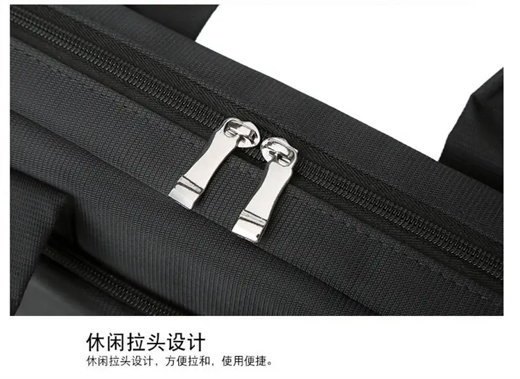 16 Inch Laptop Bag Men Black Nylon Shoulder Portable — feature 34