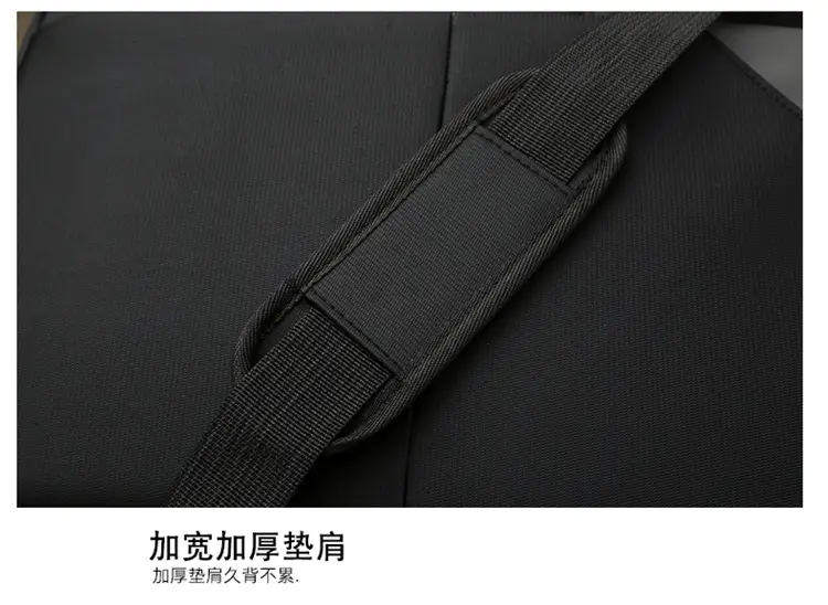 16 Inch Laptop Bag Men Black Nylon Shoulder Portable — feature 35