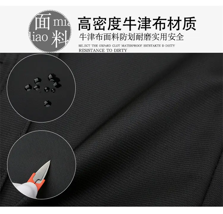 16 Inch Laptop Bag Men Black Nylon Shoulder Portable — feature 7