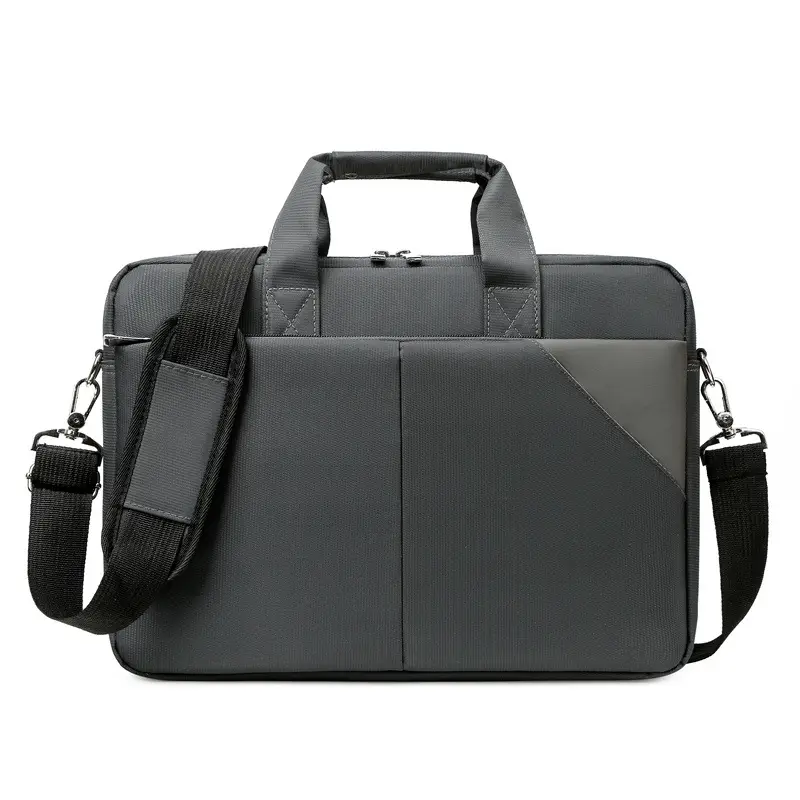 16 Inch Laptop Bag Men Black Nylon Shoulder Portable - Image 2