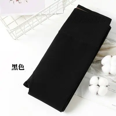 Winter Velvet Silk Leggings Women Black Thickened Open End - Image 12