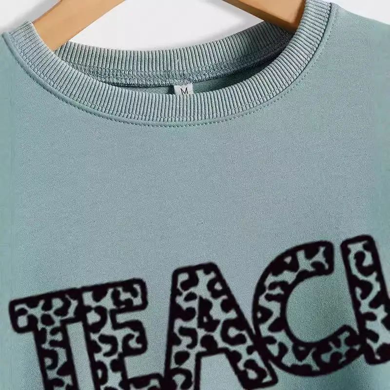 Green Printed Long Sleeve TEACH Love Sweater Set - Image 16