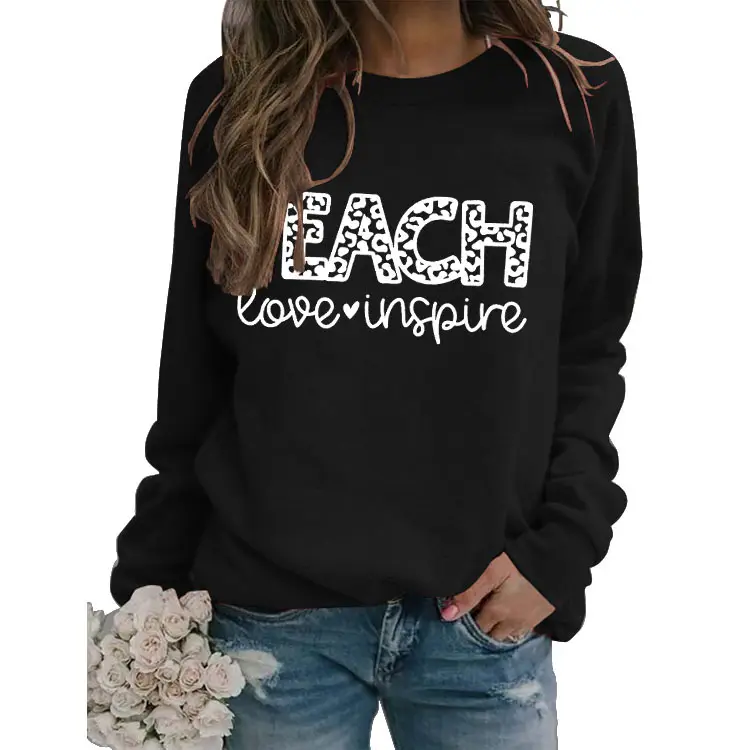 Green Printed Long Sleeve TEACH Love Sweater Set - Image 18