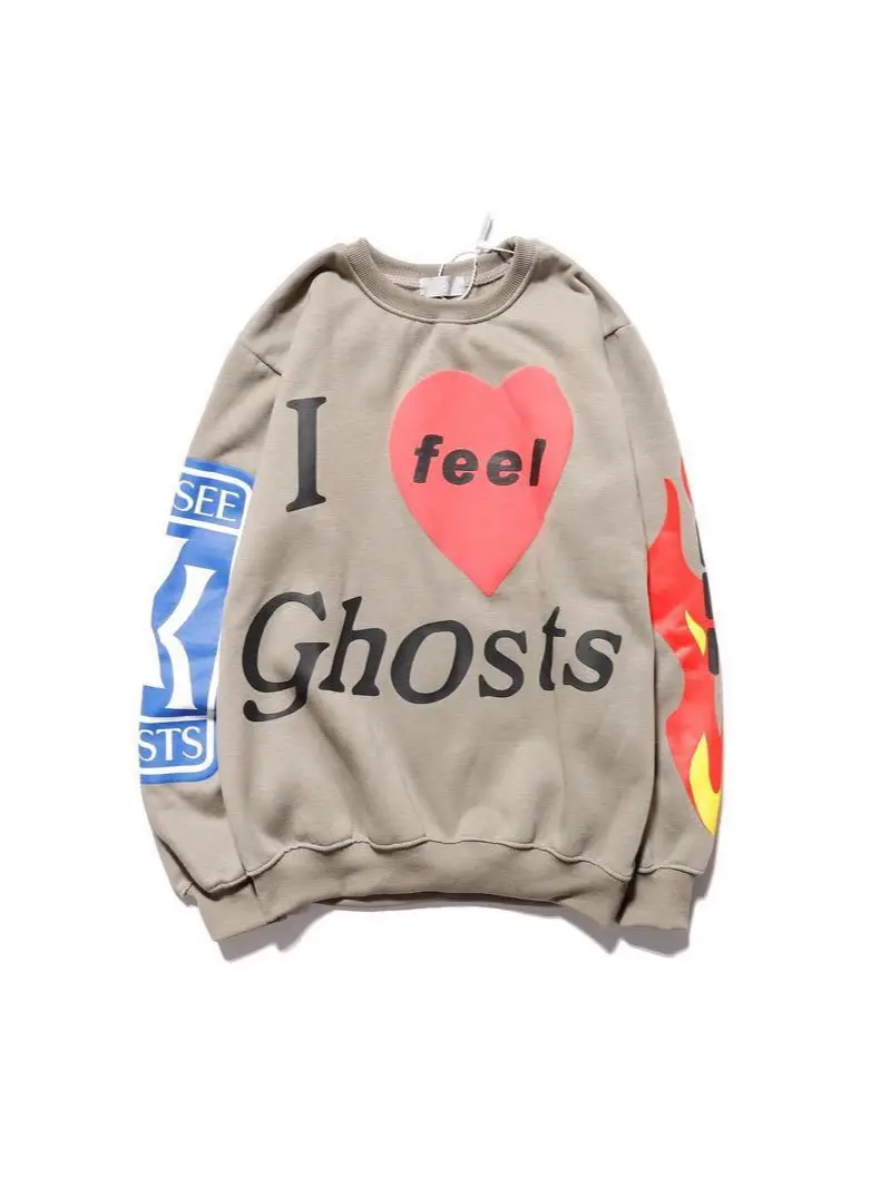 Women Cotton Letter Graffiti Pullover Sweatshirt Spring Autumn 2024