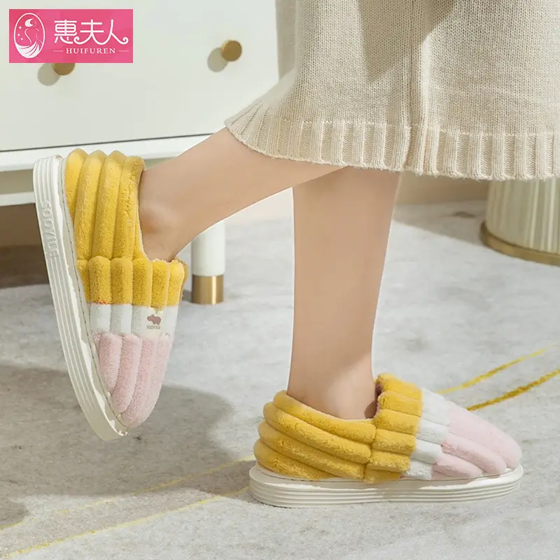 New All-inclusive Cotton Slippers for Women Warm Indoor Home Daily Couple Home Winter Comfortable Plush Men - Image 8
