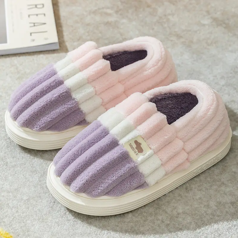 New All-inclusive Cotton Slippers for Women Warm Indoor Home Daily Couple Home Winter Comfortable Plush Men - Image 5