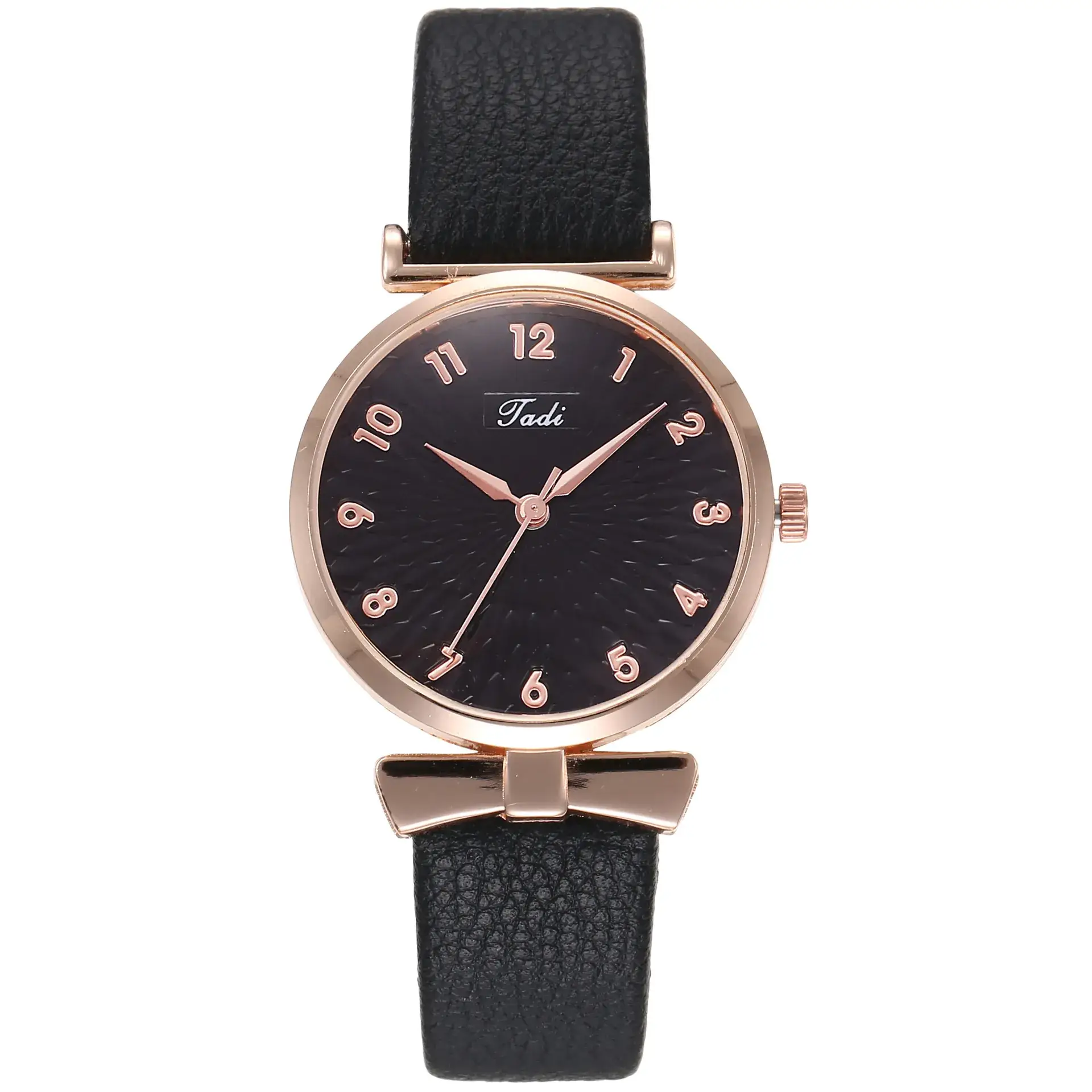 Pink Rose Gold Watch & Bracelet Set for Women