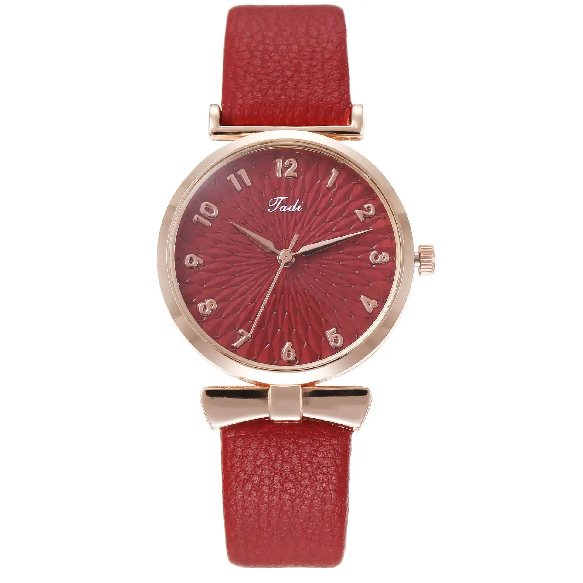 Pink Rose Gold Watch & Bracelet Set for Women