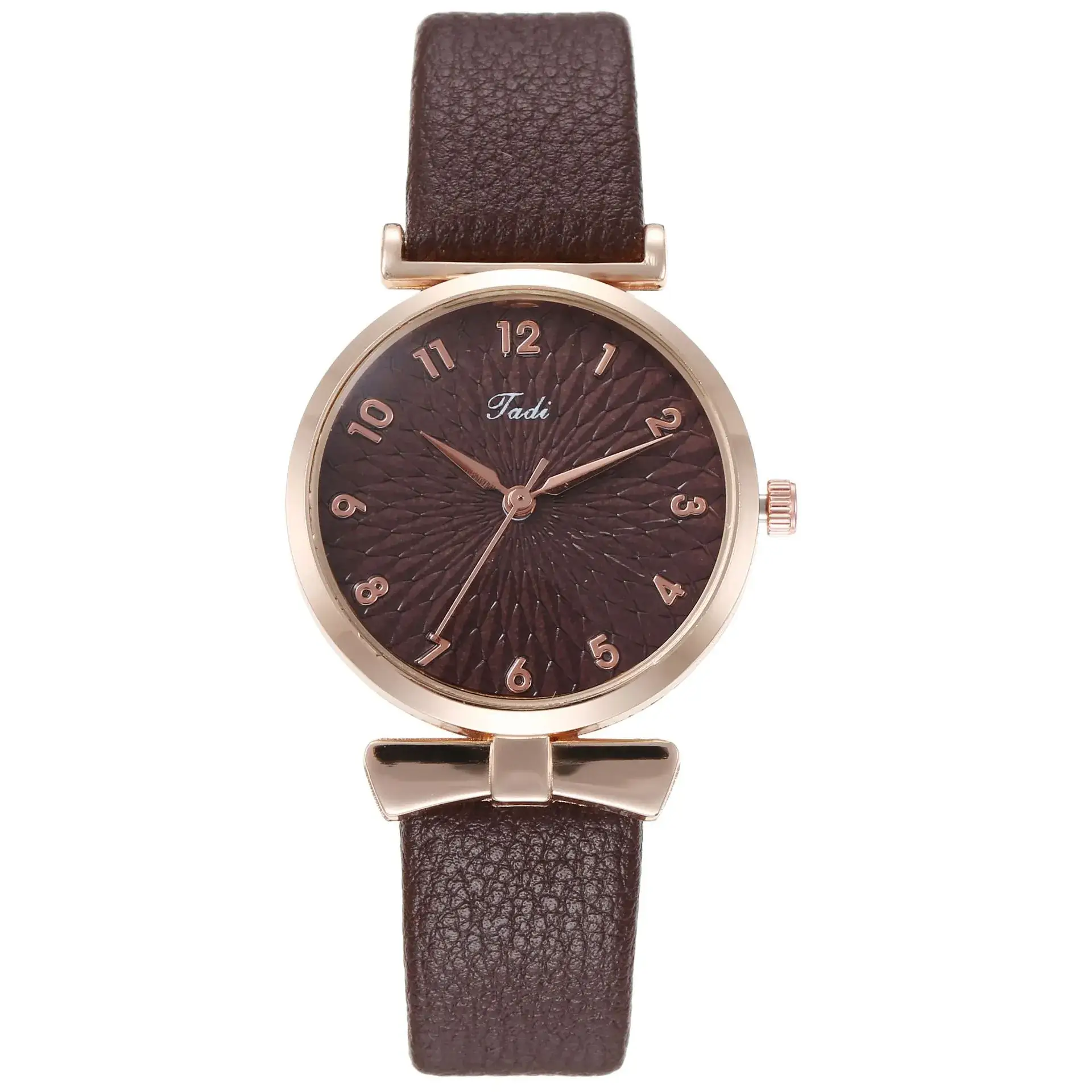 Pink Rose Gold Watch & Bracelet Set for Women