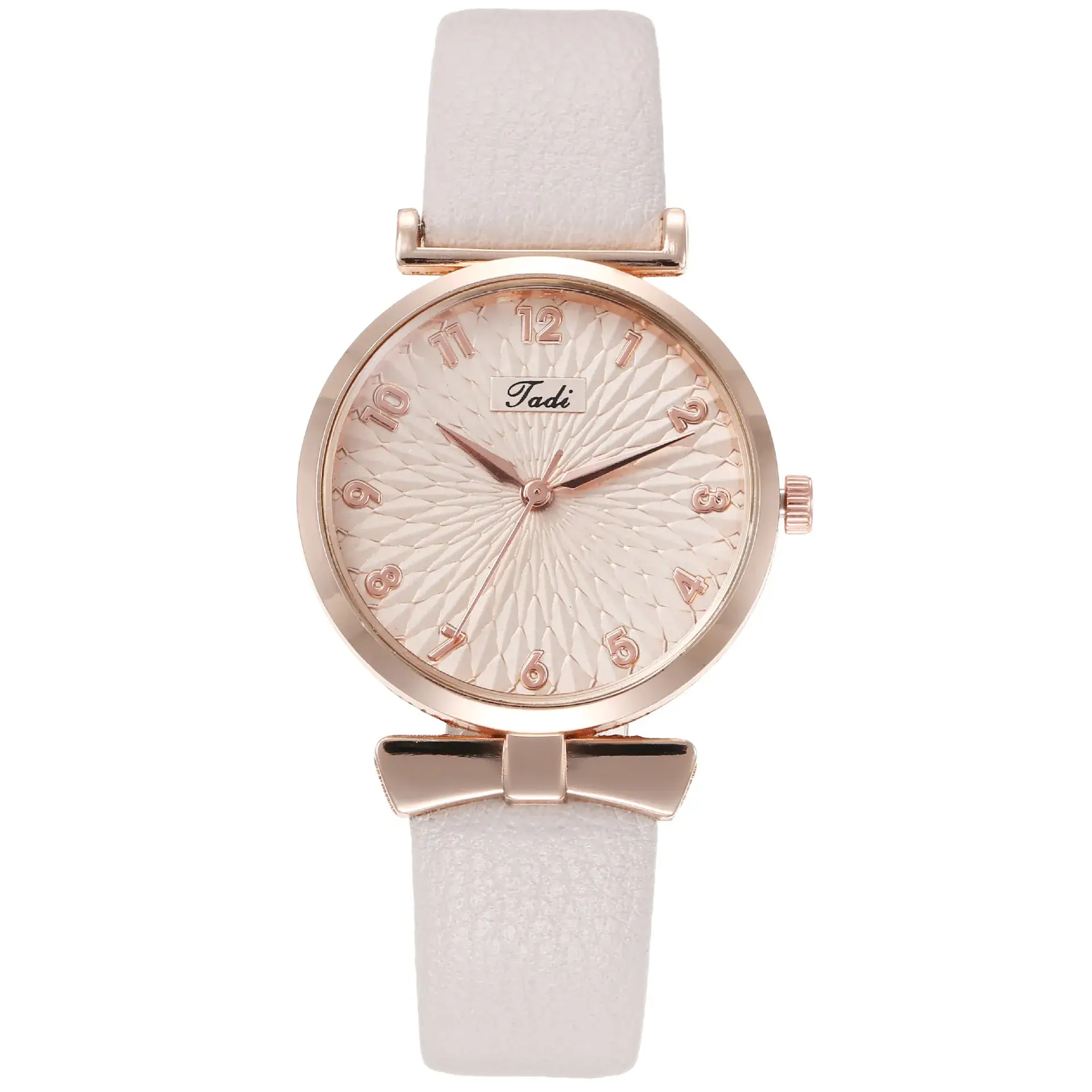 Pink Rose Gold Watch & Bracelet Set for Women