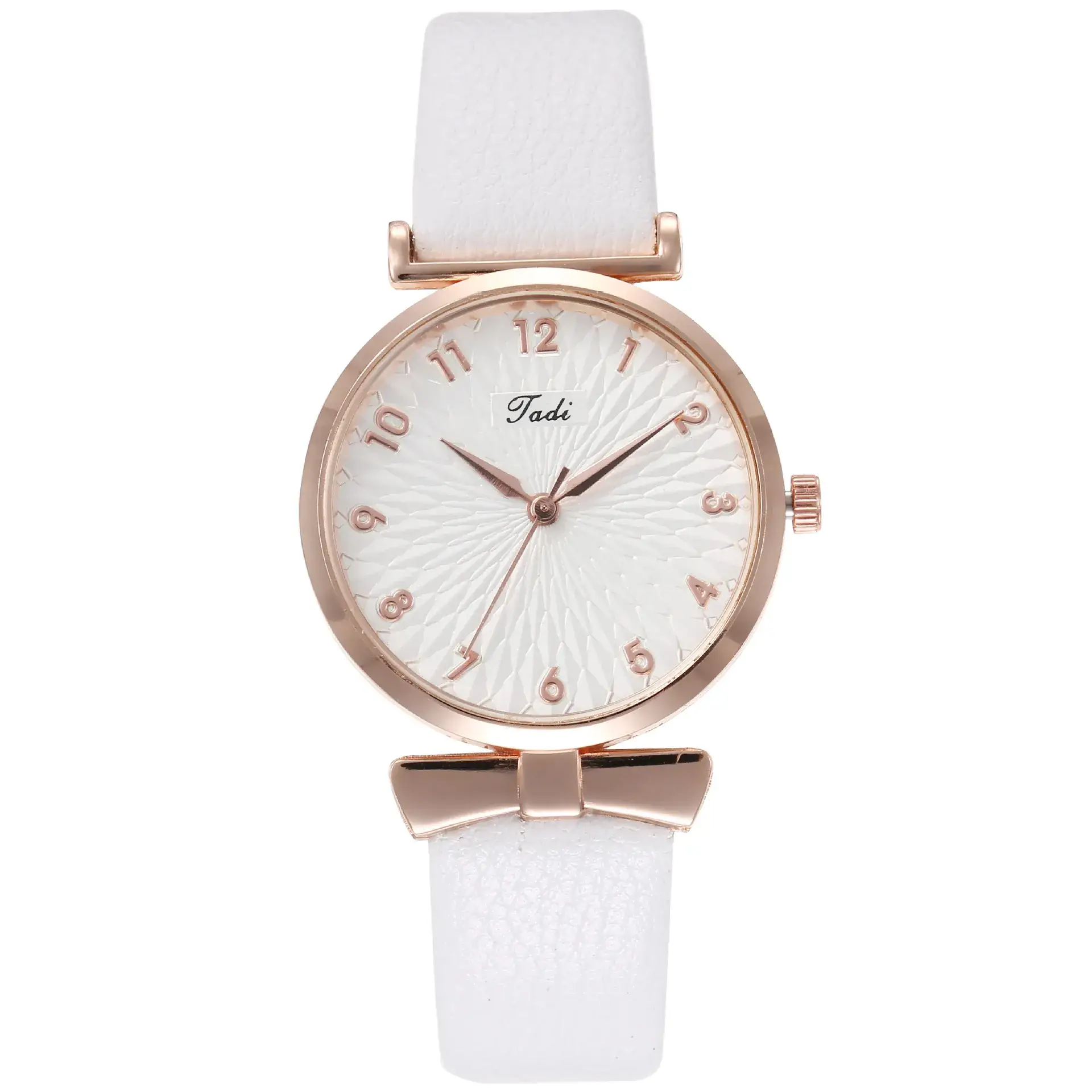 Pink Rose Gold Watch & Bracelet Set for Women