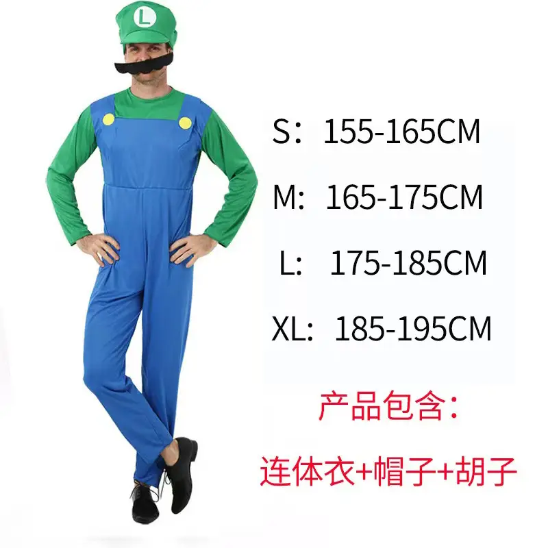 Girls Girl's Overalls Set Green Blue Kids Costume - Image 8