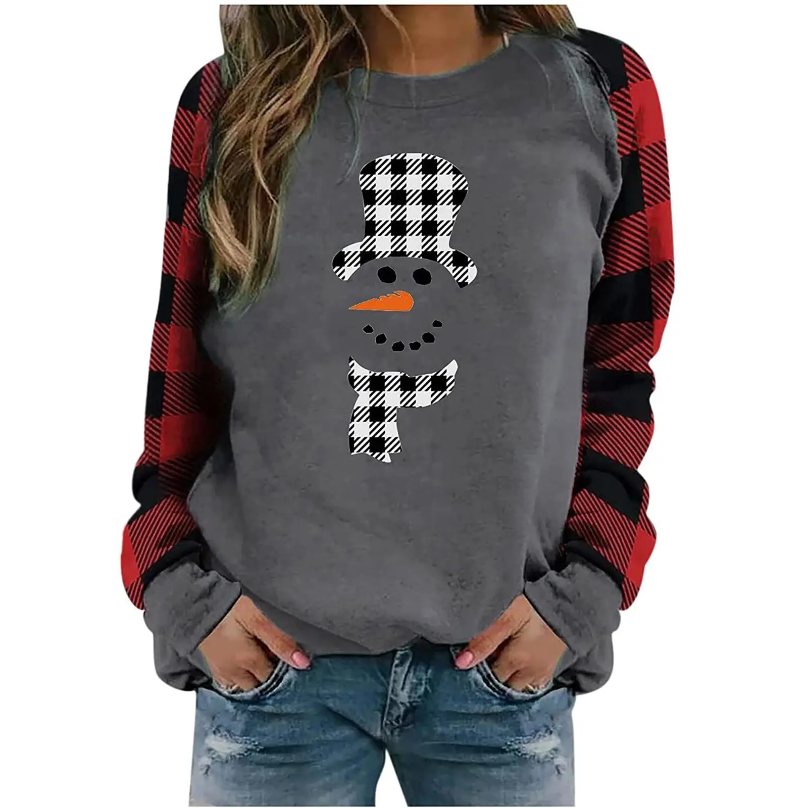 2022 Christmas Crewneck Pullover with Santa Hat Print - Image 5