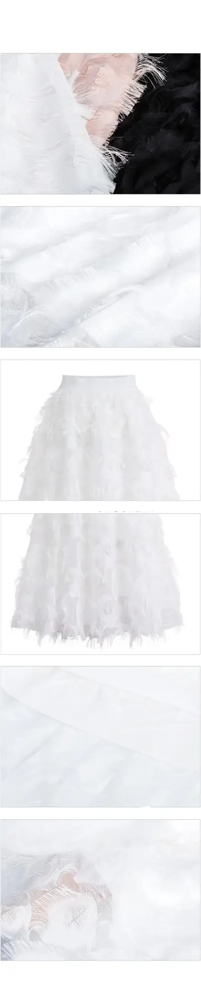 Black A-Line Tulle Skirt with Elastic Waist — feature 10