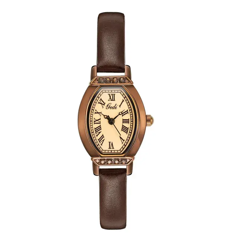Gold Vintage Barrel Shell Quartz Watch for Women - Image 10
