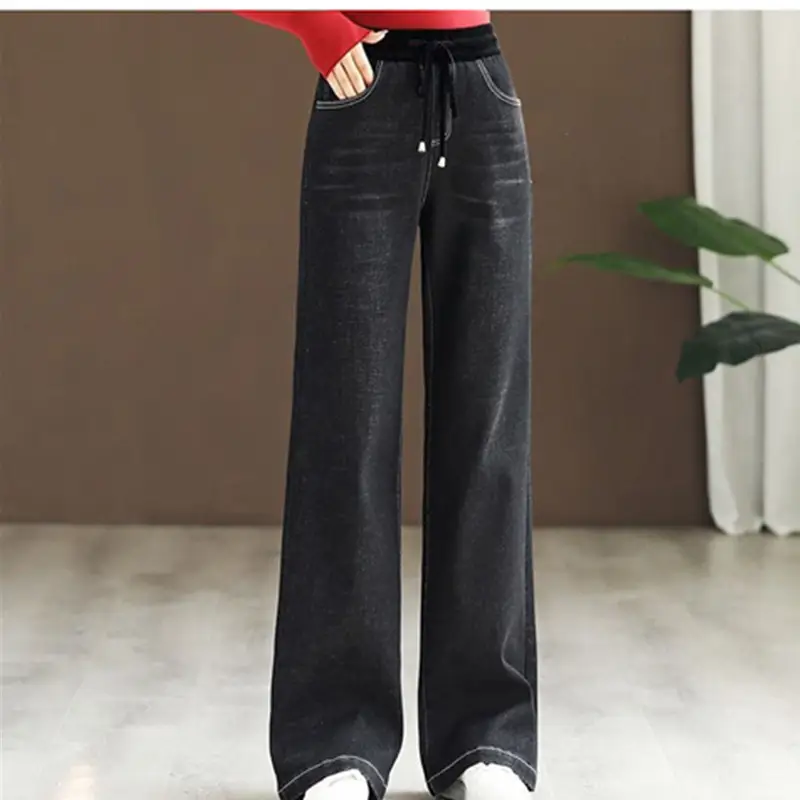 Women Denim Jeans High Waist Loose Fit 2024 - Image 3
