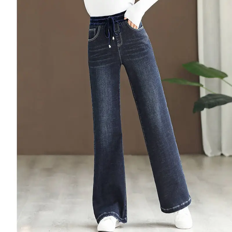 Women Denim Jeans High Waist Loose Fit 2024 - Image 2