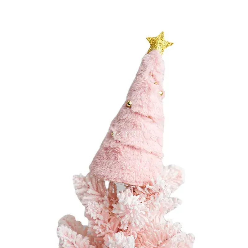 White Faux Pine Christmas Tree Decoration 18cm - Image 22