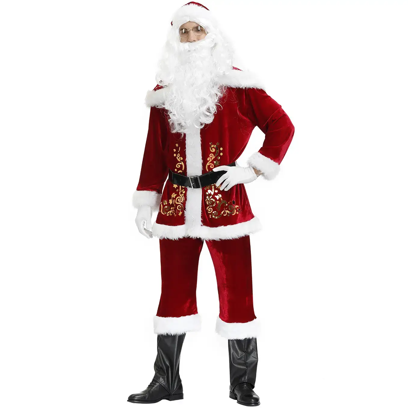 M-4XL Men's Printed Santa Claus Costume Set - Image 6