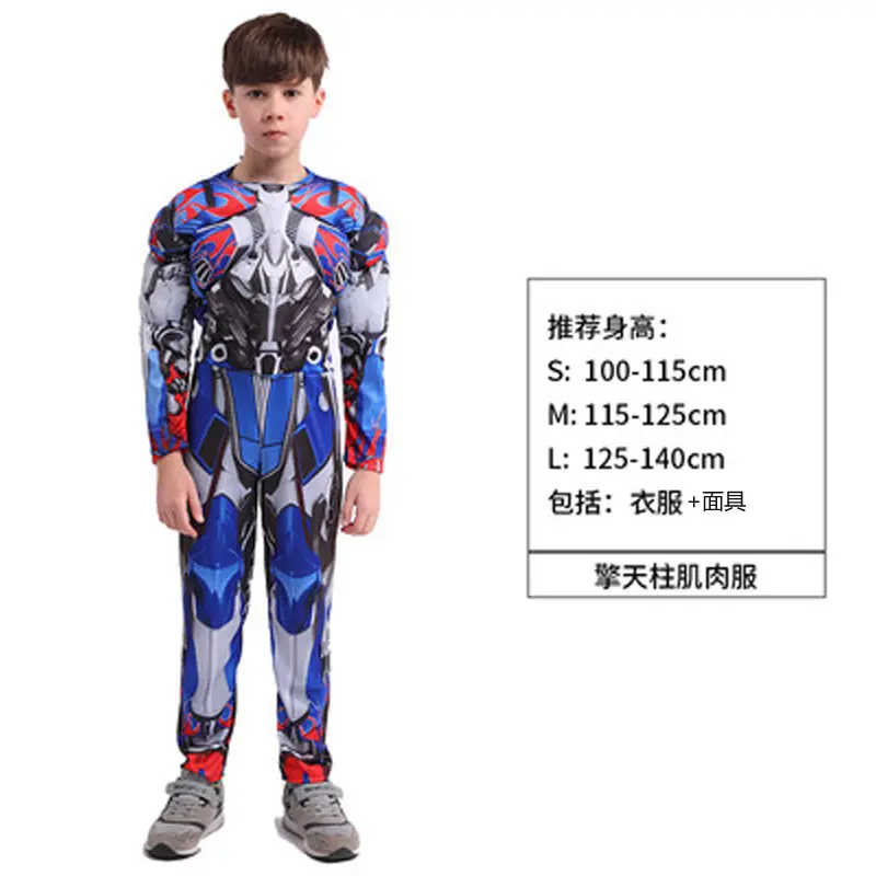 Kids Captain America Suit Blue Black Halloween - Image 5