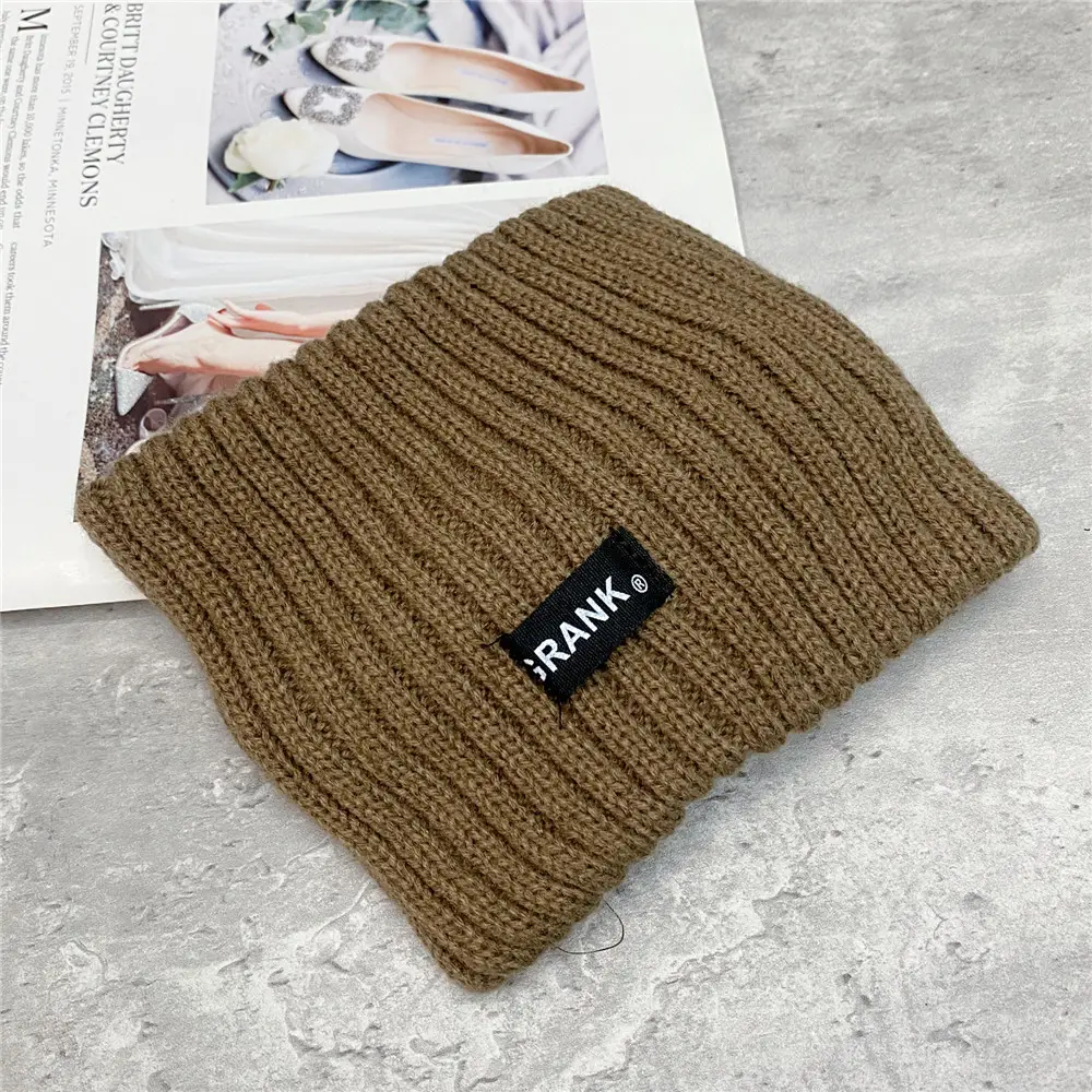 Women Woolen Knitted Headband with Brand Label - Image 4