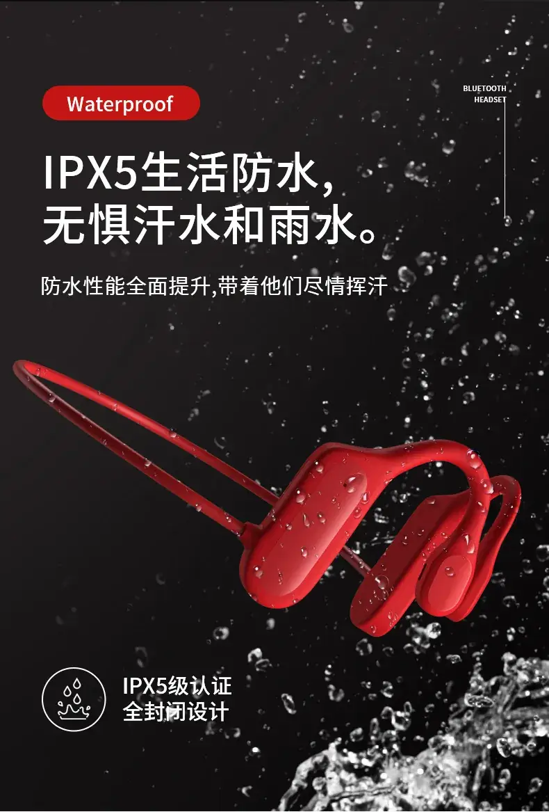 Non-In-Ear Bone Conduction Bluetooth Headset Blue — feature 14