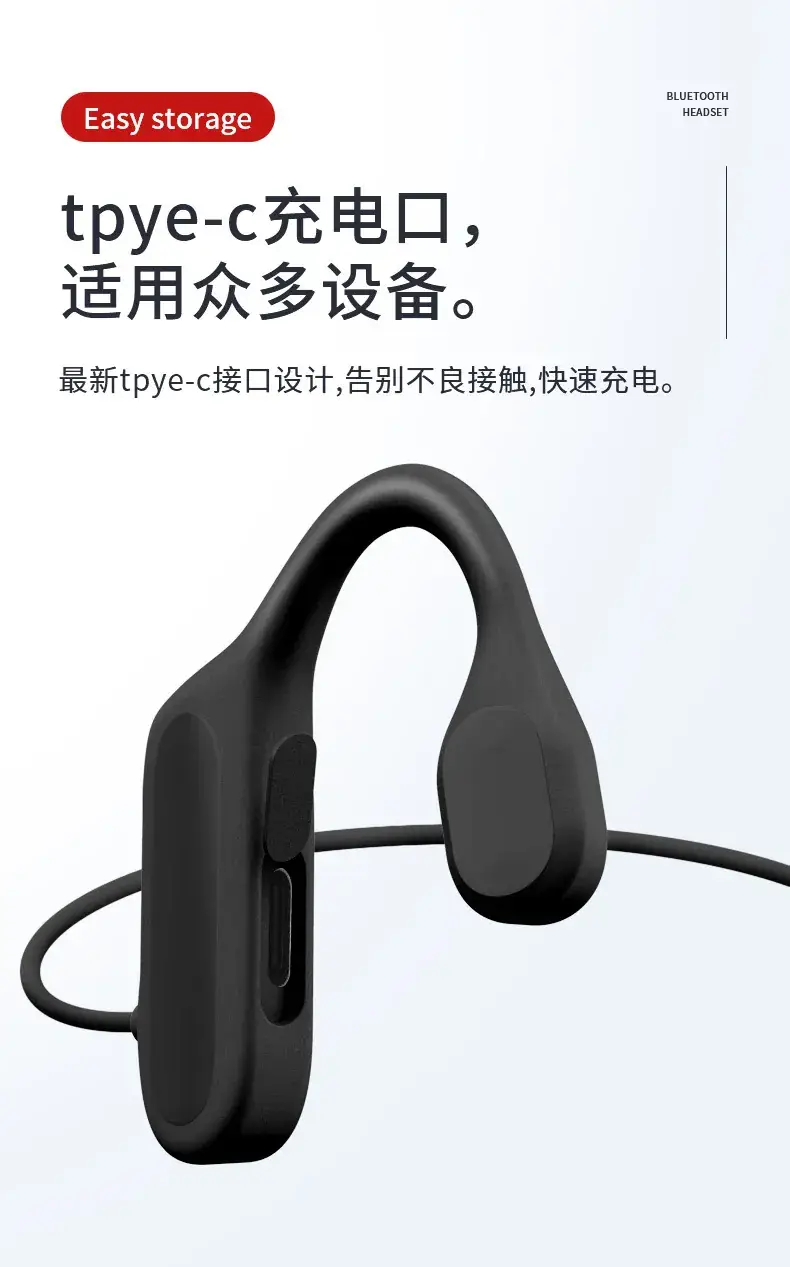 Non-In-Ear Bone Conduction Bluetooth Headset Blue — feature 15