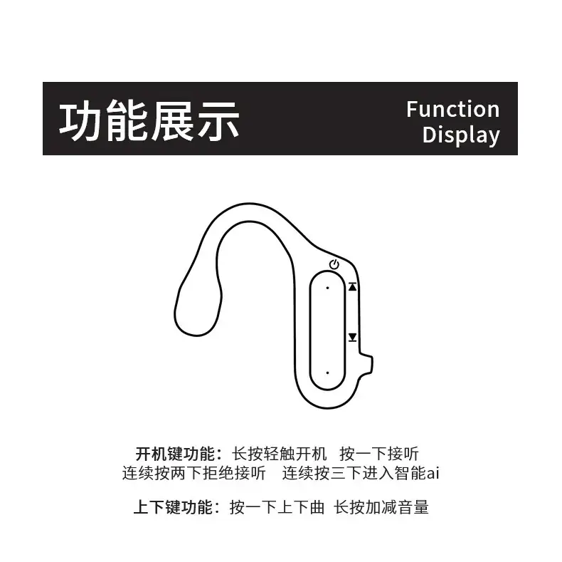 Non-In-Ear Bone Conduction Bluetooth Headset Blue — feature 24