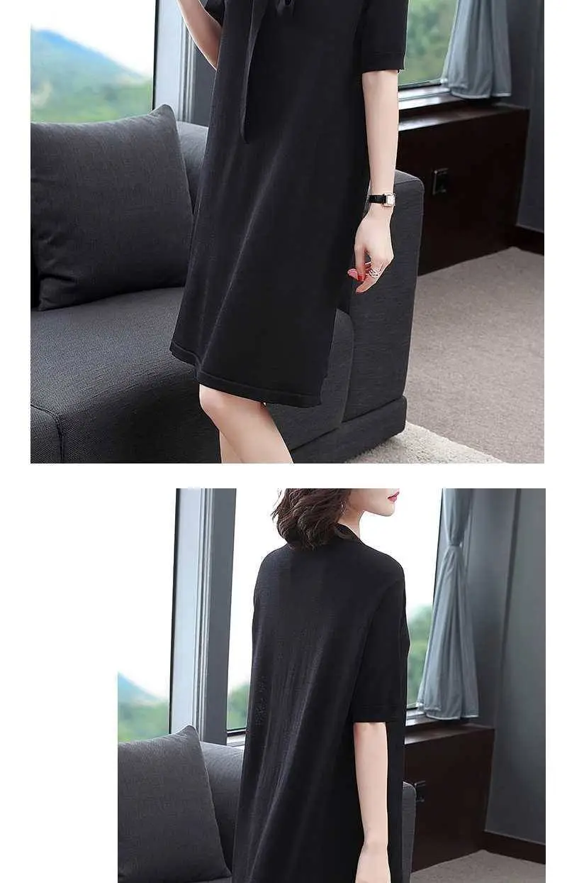 2022 Black Fat Sister Covering Dress Plus Size Western Style — feature 6