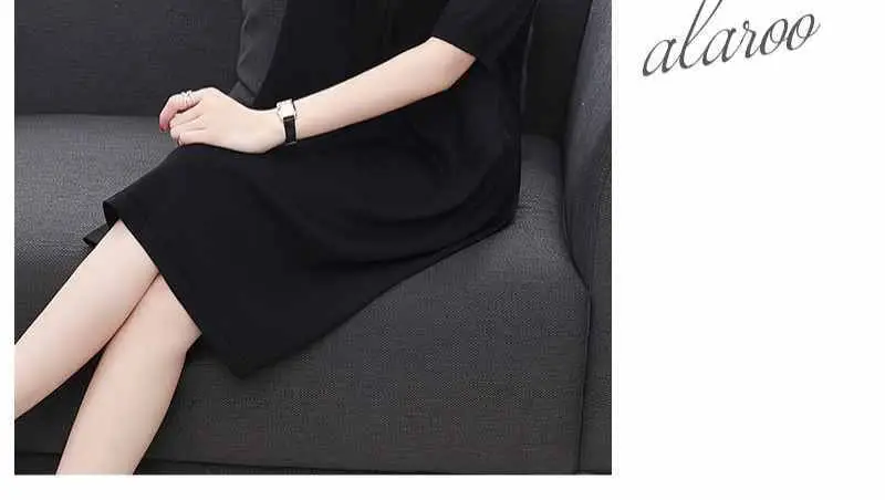 2022 Black Fat Sister Covering Dress Plus Size Western Style — feature 8