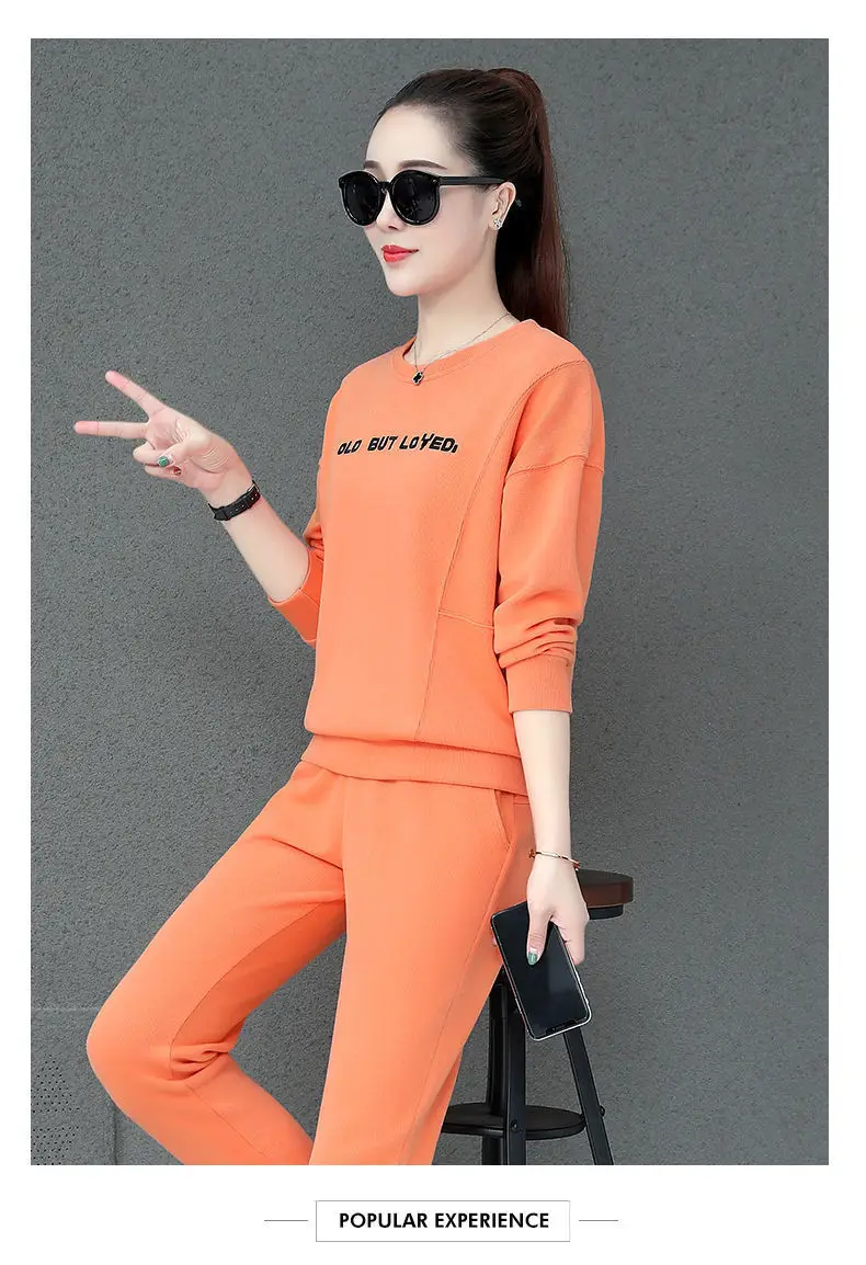 Women Blue Crossbody Sweatpants Set Spring Autumn 2021 — feature 17
