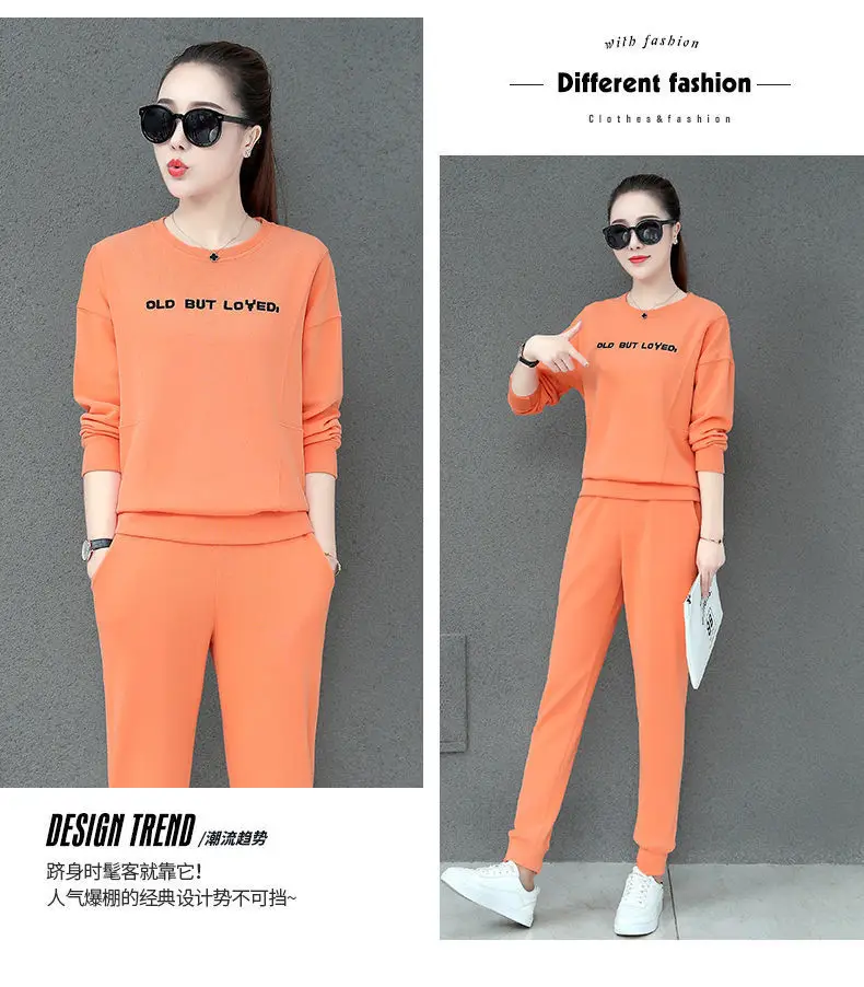 Women Blue Crossbody Sweatpants Set Spring Autumn 2021 — feature 19