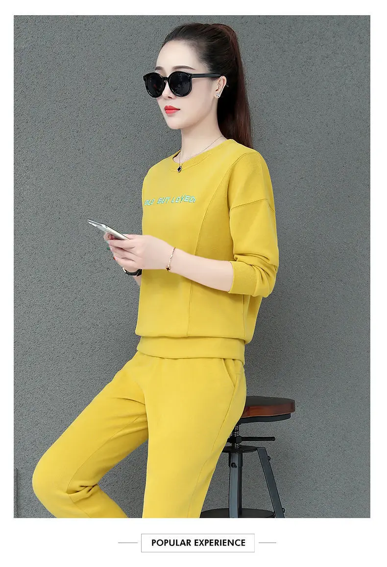 Women Blue Crossbody Sweatpants Set Spring Autumn 2021 — feature 20