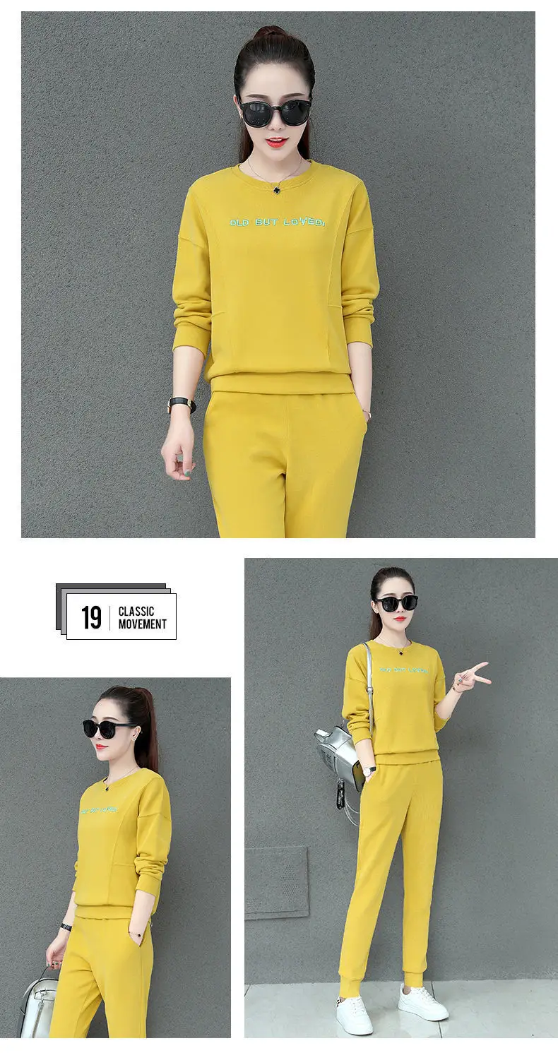 Women Blue Crossbody Sweatpants Set Spring Autumn 2021 — feature 21