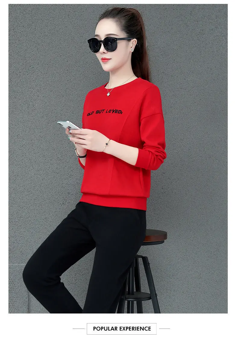 Women Blue Crossbody Sweatpants Set Spring Autumn 2021 — feature 23